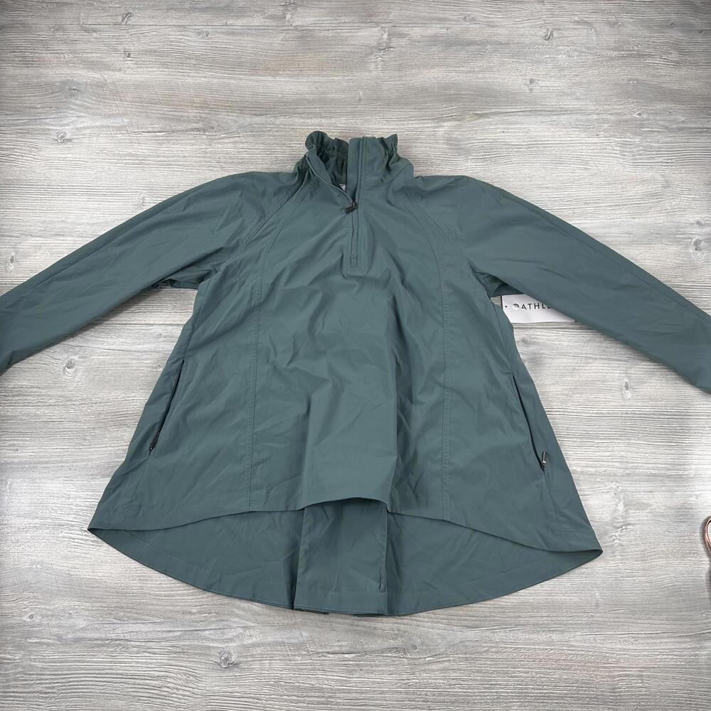 Athleta Advantage Poplin Top Jacket Womens XXS Deap Teal Cape Ponch Rain Jog Run